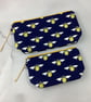 Bees makeup bag, Bumble bee zip bag, 2 pattern and size options, Handmade - Image 6