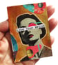 Miniature ACEO Feminist Intuition Artwork Female Portrait Art TRUST YOUR GUT