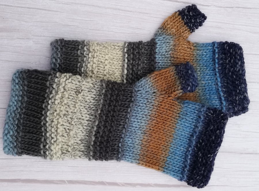 Wool Fingerless Gloves 'By The Coast'