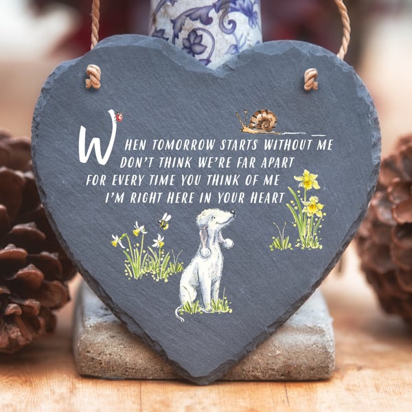 Bedlington Terrier - When Tomorrow Starts - Slate Heart