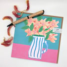 Stripe vase card