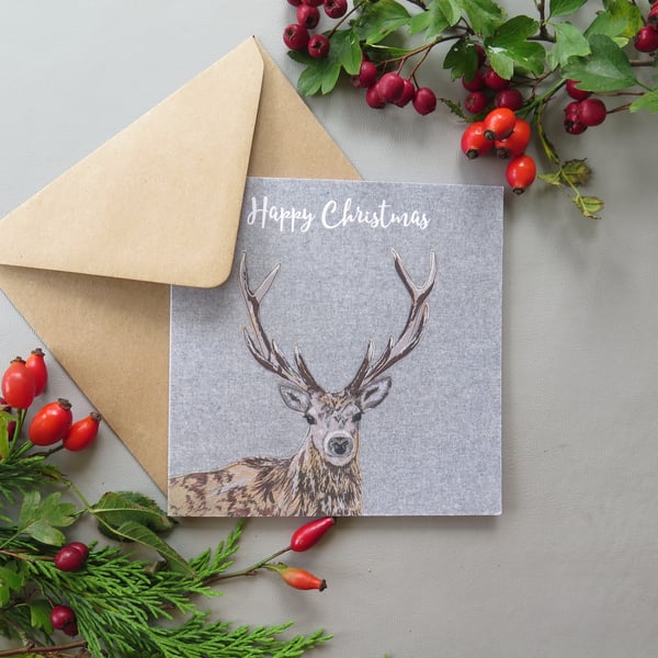 Stag Christmas card