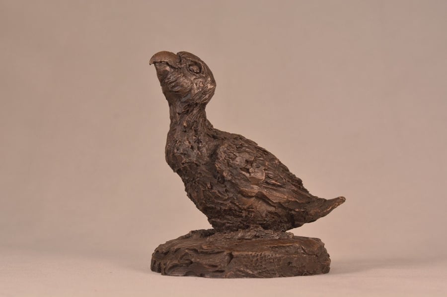 Baby Parrot Animal Statue Small Bronze Resin Sculpture 