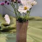 Dusky purple vase handmade pottery