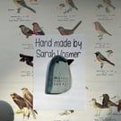 Ceramic blue Bird Brooch