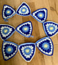 Bunting, forget-me-not crochet bunting  - Image 2