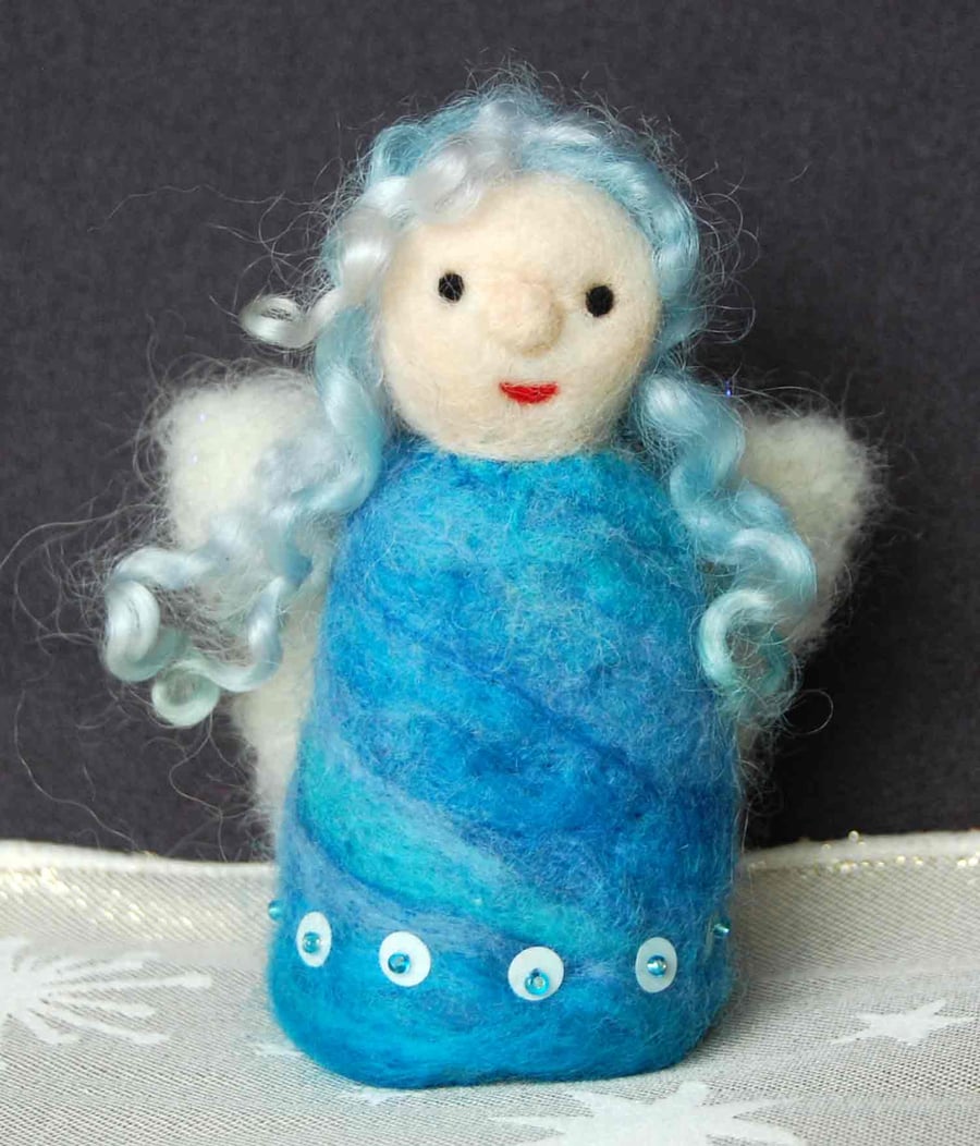 Needle Felted Angel Ornament 