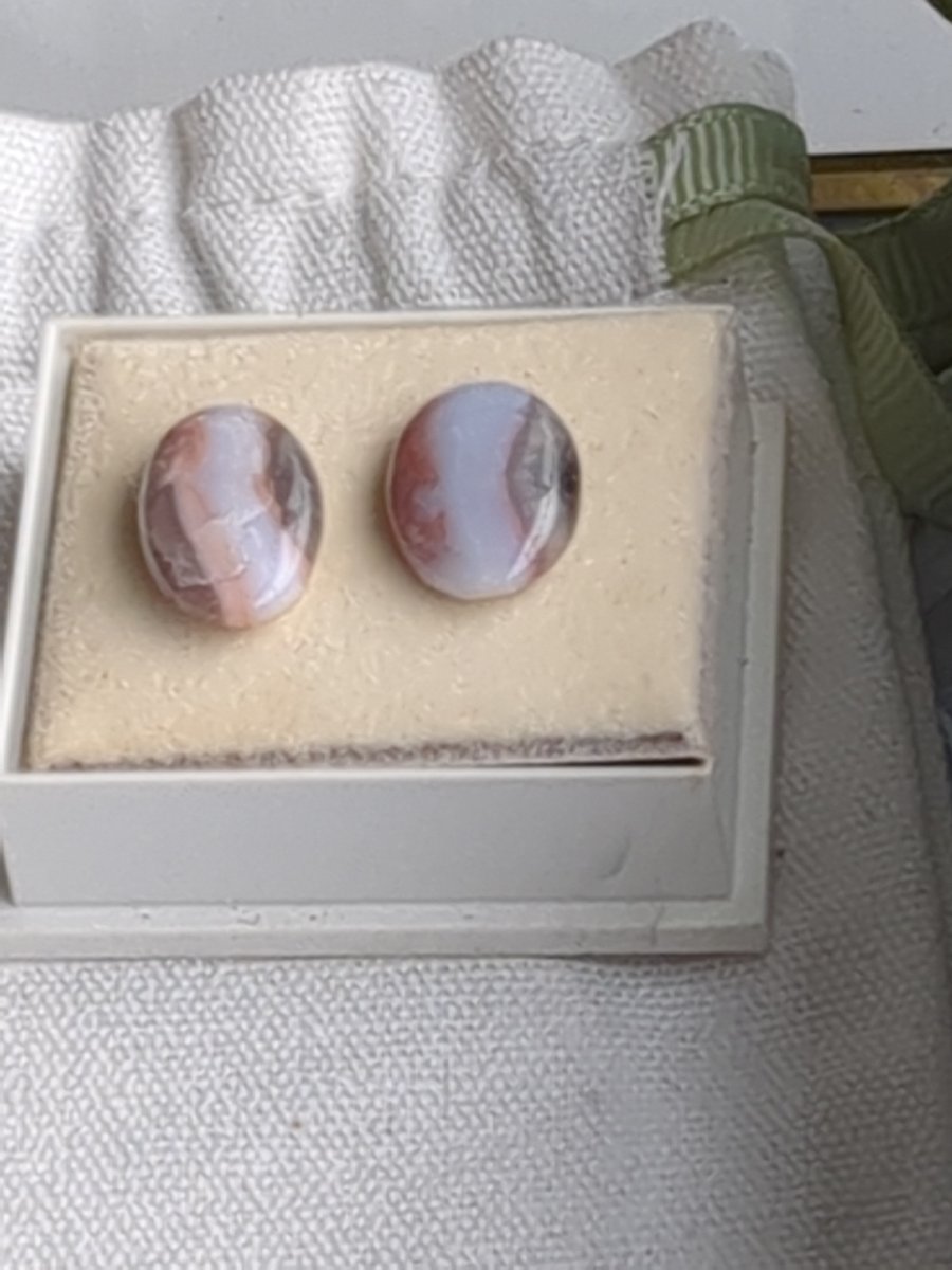 Botswana agate stud earrings 