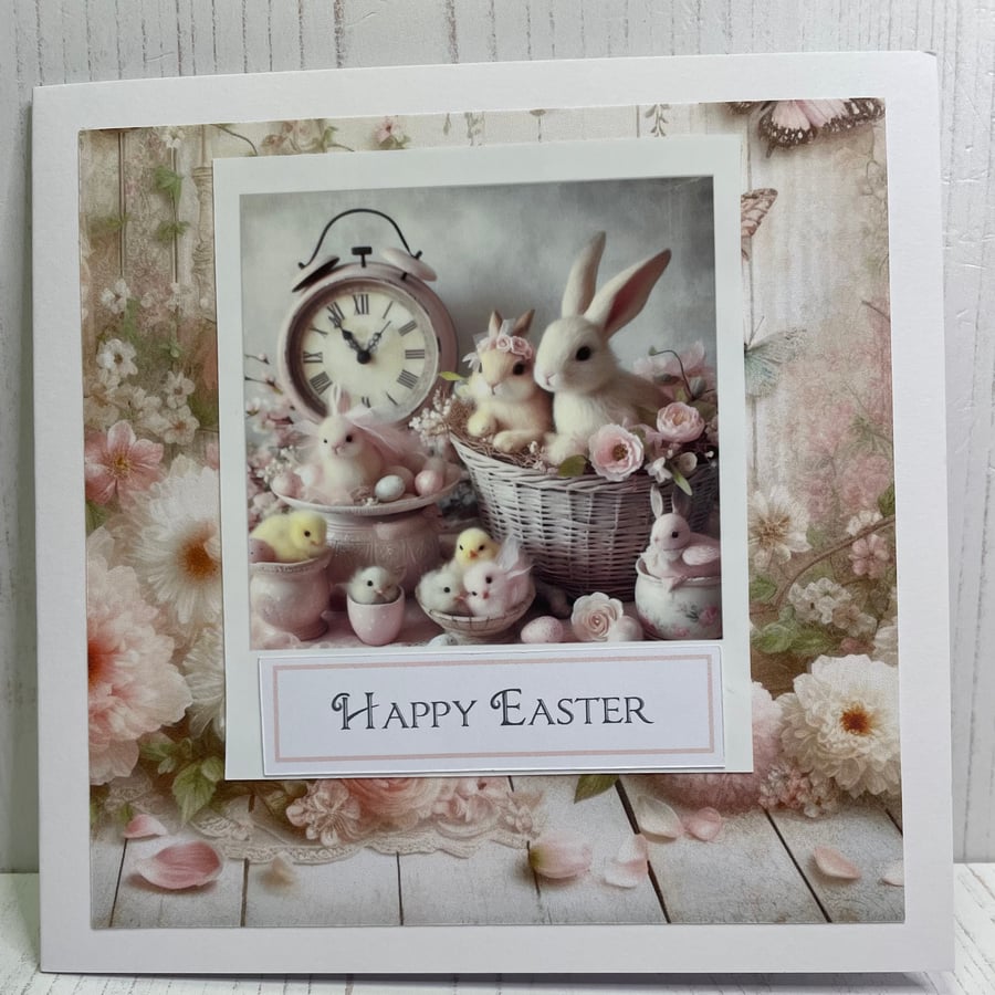 SALE - Easter Card Bunnies PB9