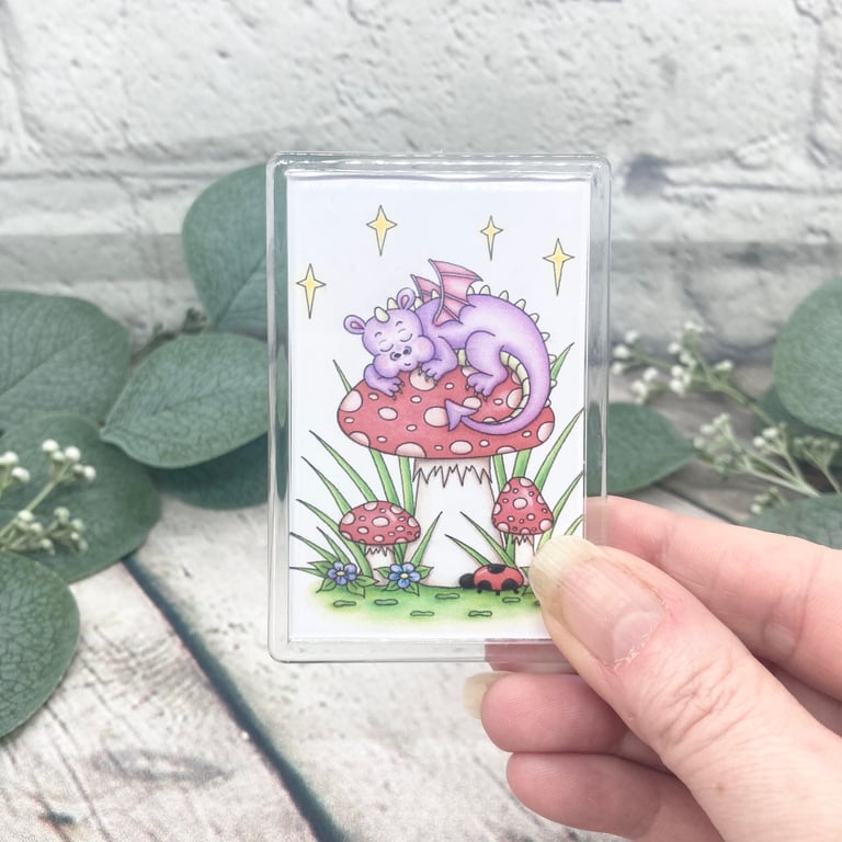 Fridge Magnet - SleepyDragon - Acrylic Fridge Magnet 