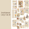 Small Animals Large Folio kit Scrapbooking, Ephemera, Journal, Digital Download