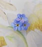 Hand Painted FORGET-ME-NOT BROOCH : Blue Forget-Me-Not Flower Lapel Pin - Image 3