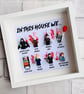 Horror Halloween "In This House We" 8 Minifigure Frame - Image 1
