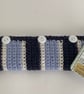 CAR SEATBELT  sleeve ( padded ) . Alpaca blend. Blues , stripes. - Image 4
