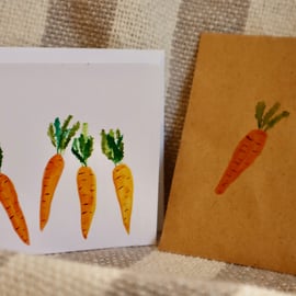 Carrot Card and Seeds - grow your own gift