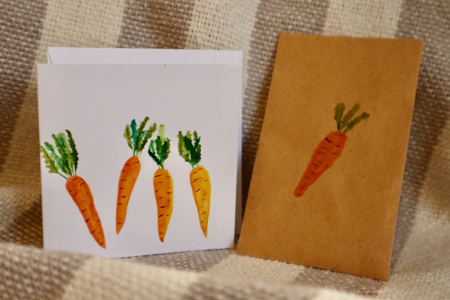 Carrot Card and Seeds - grow your own gift