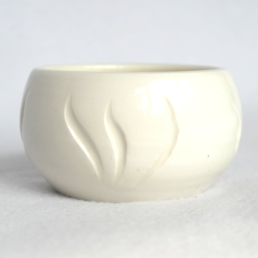 17-259 Hand thrown stoneware porcelalin pottery tea light holder