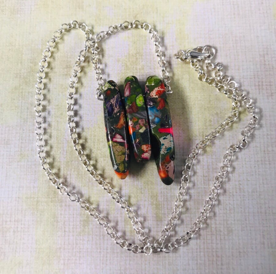 Jasper Sea Sediment Pendant Necklace