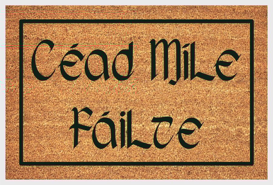 Céad Míle Failte Door Mat - Céad Míle Failte Welcome Mat - 3 Sizes