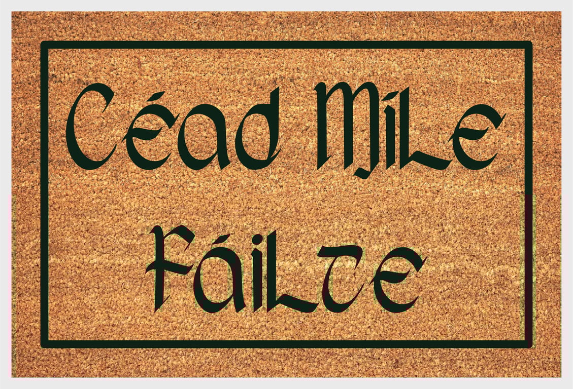 Céad Míle Failte Door Mat - Céad Míle Failte Welcome Mat - 3 Sizes