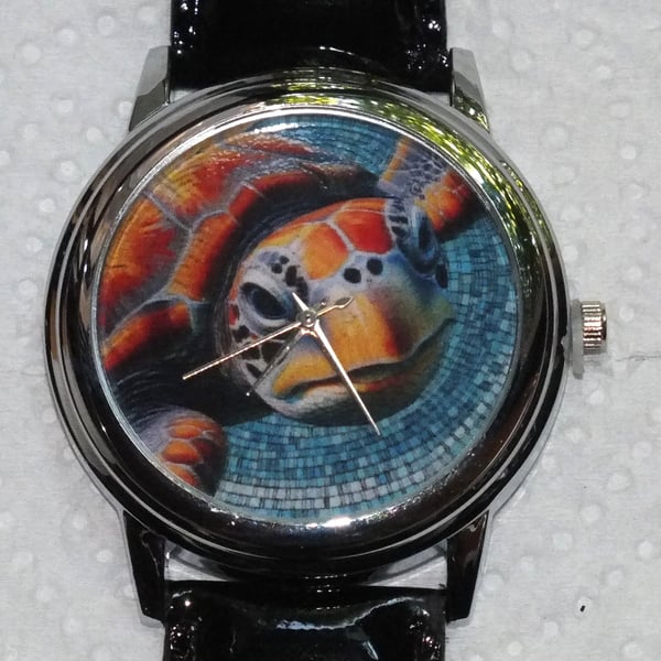 Turtle Dial Art Quartz Wristwatch