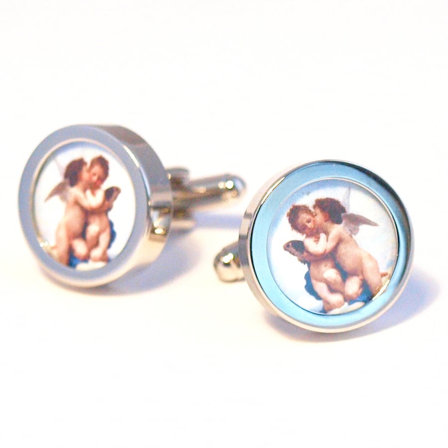 Kissing Cupids Cuff Links The First Kiss Cufflinks