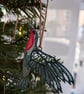 Embroidered Lace Hummingbird Hanging Ornament - Image 3