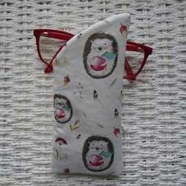 Hedgehogs Glasses Case Lined & Padded 