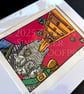 Mr Morris-The Order of the Geep-Limited Edition Linoprint in mono and full colou - Image 6