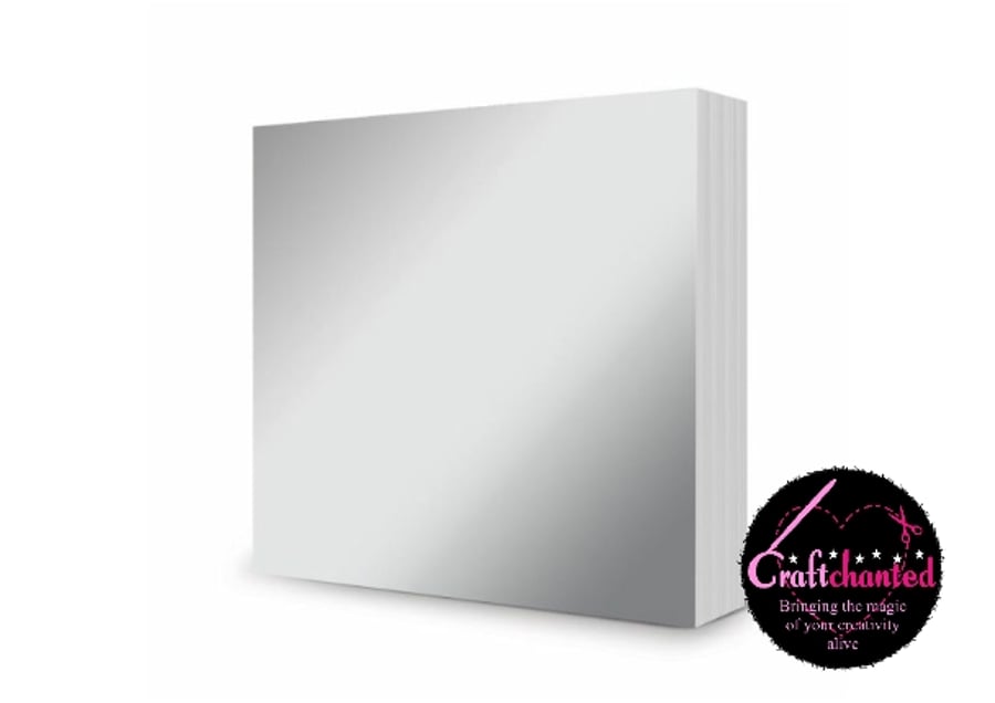 Hunkydory - Essentials - Mirri Mats - Stunning Silver- 6" x 6" Block- 100 Sheets