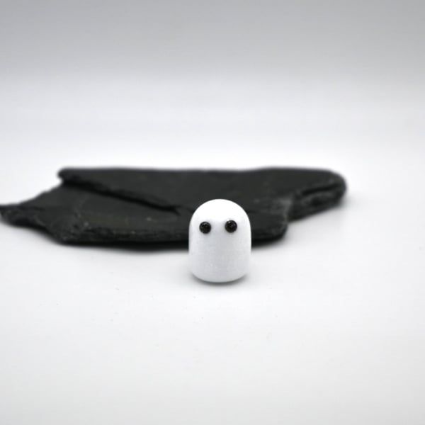 small glass glitter ghost figure