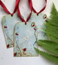 GIFT TAGS ( set of 3) . Autumn , Winter  ' Rosehips '...ready to ship... - Image 1