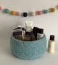 FELTED 'FUSSPOT'  BOWL , tray , desk tidy . Sky Blue . - Image 5