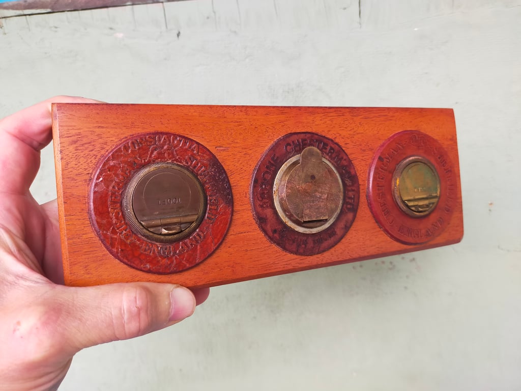 Vintage Tape Measure Key and Letter Rack 14