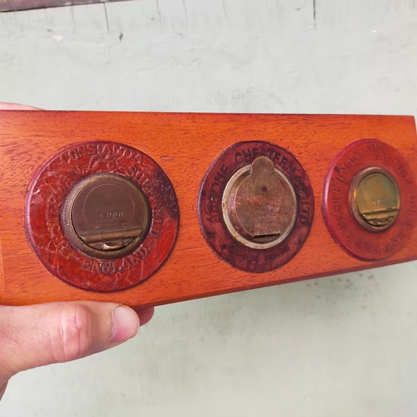 Vintage Tape Measure Key and Letter Rack 14