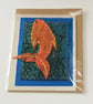 Fish Handmade Greetings Card from Stitched Recycled Plastic A6 - Image 4