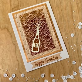 Handmade 30th Birthday Card