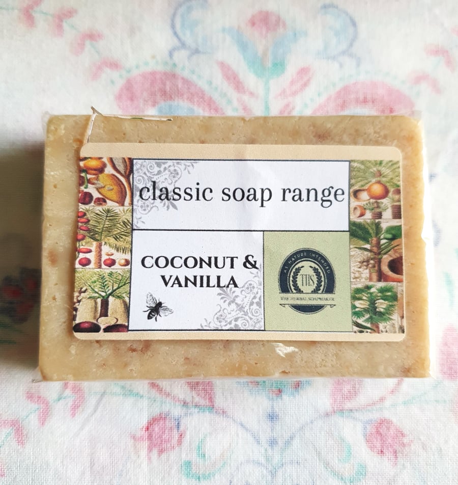 Coconut & Vanilla Handmade Soap, full size