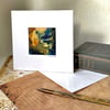 ‘Plant outlines’ hand painted blank watercolour greeting card 