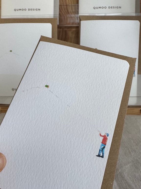 Boy with kite Card (QM228)