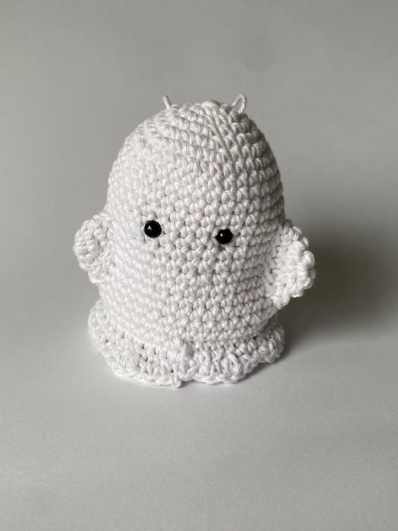 Small Hanging Plush Ghost Crochet Decoration
