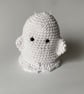 Small Hanging Plush Ghost Crochet Decoration - Image 1