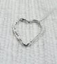 Textured Heart Necklace in Sterling Silver - Image 3
