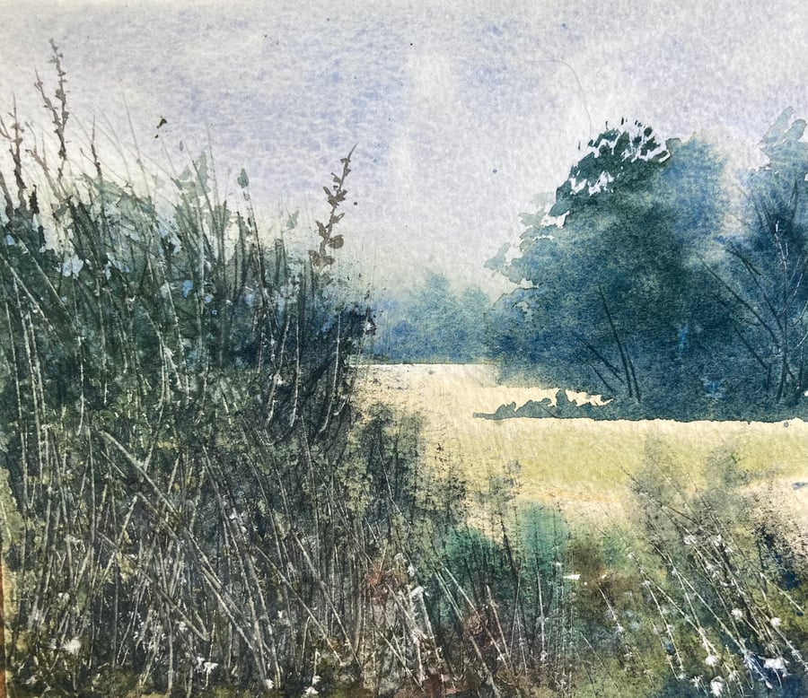 From the long grass - Easby (Fully mounted 8” x 6” Pure Original Watercolour)