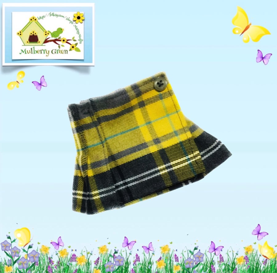 Reserved for Sue - Mustard and Grey Tartan Kilt