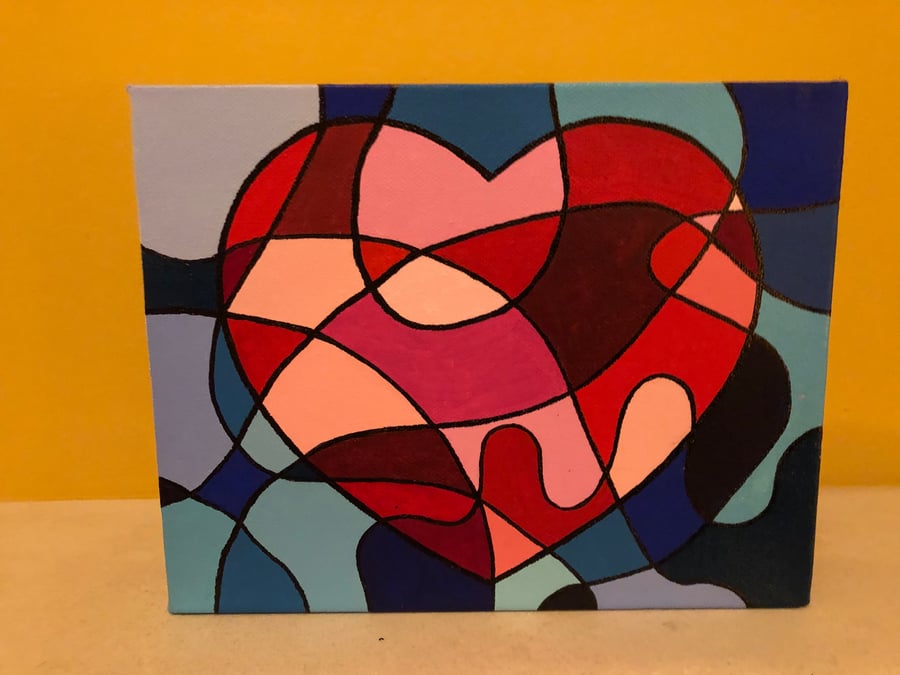 Canvas Acrylic Abstract Heart