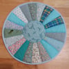 Placemat, turquoise Table mat, quilted, patchwork, table centrepiece, home decor