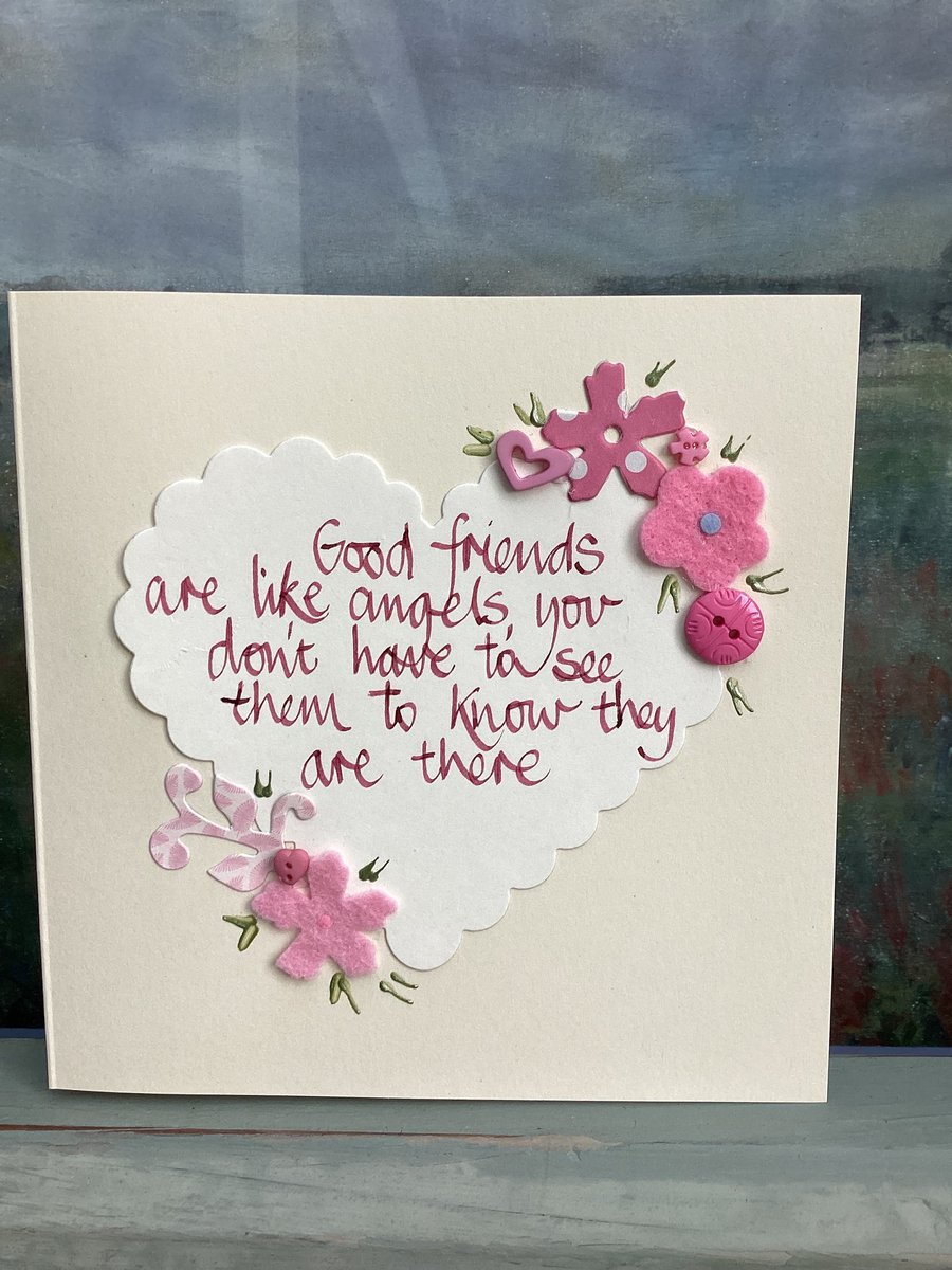 Handmade birthday card.Friend card.Birthday card.Friendship card.