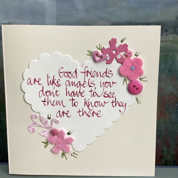 Handmade birthday card.Friend card.Birthday card.Friendship card.