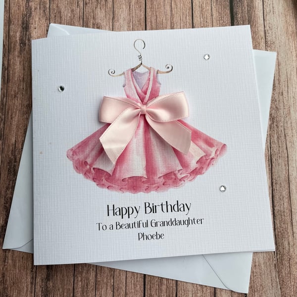 Personalised Ballerina Birthday Card For Her Happy Birthday Daughter Niece etc